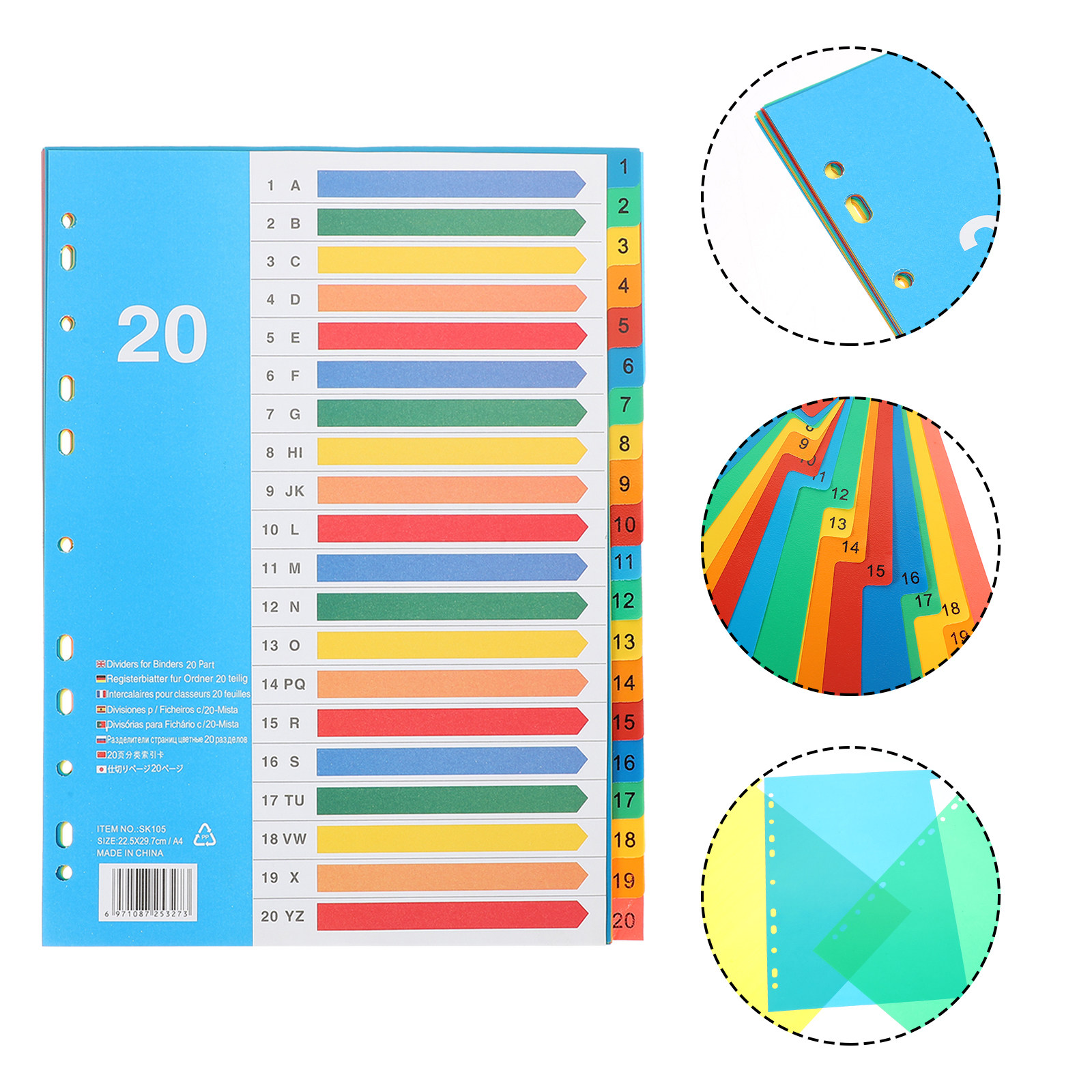 5 Divisórias para Fichário, Ab - Tab Divider A4 avaliação e preço