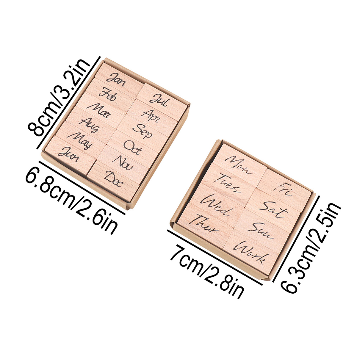 Conjunto de Carimbos de Madeir - Rubber Date Stamp avaliação e preço