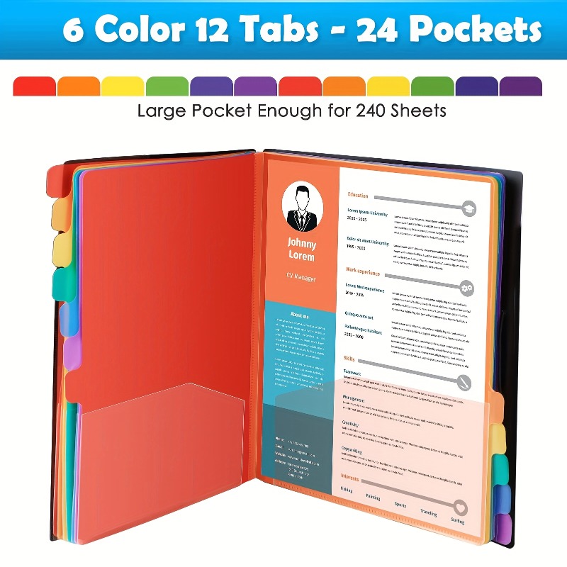 Pasta A4 multicamadas com capa - Tab Divider A4 avaliação e preço